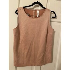 Wynne layers faux suede blouse size small